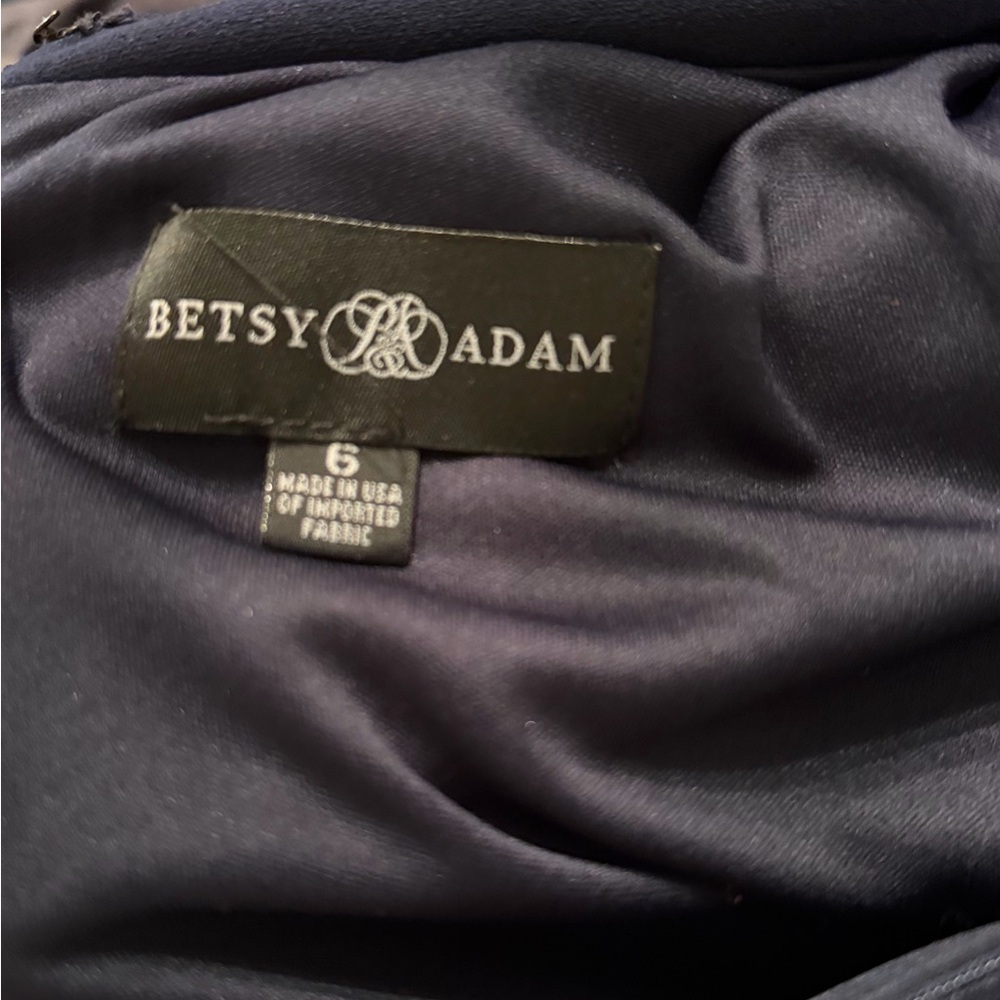 Betsy & Adam Midnight One-Shoulder Dress - Picture 4 of 6